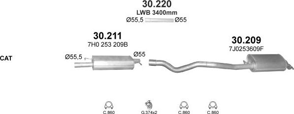 Polmo POLMO99590 - Exhaust System car-mod.net