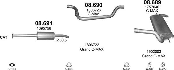 Polmo POLMO01406 - Exhaust System car-mod.net