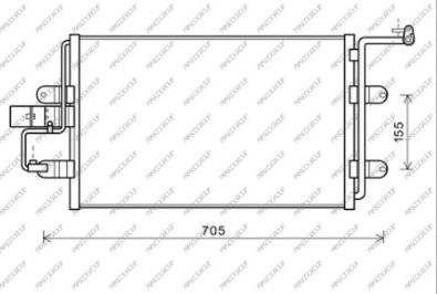 Prasco AD016C003 - Condenser, air conditioning car-mod.net