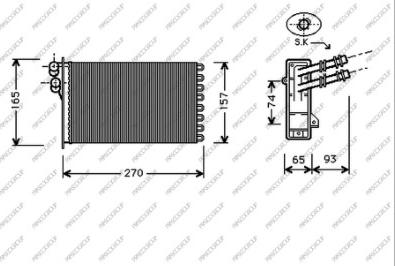 Prasco AD016H004 - Heat Exchanger, interior heating car-mod.net