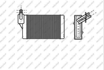 Prasco AD016H002 - Heat Exchanger, interior heating car-mod.net