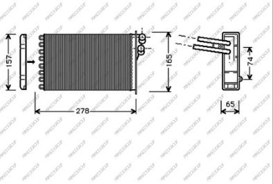 Prasco AD017H002 - Heat Exchanger, interior heating car-mod.net