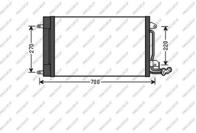 Prasco AD120C001 - Condenser, air conditioning car-mod.net