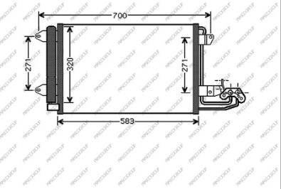 Prasco AD320C001 - Condenser, air conditioning car-mod.net