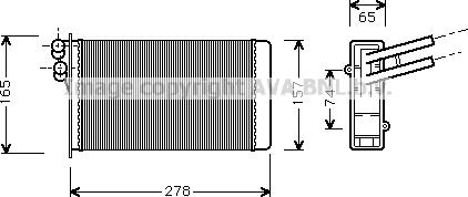 Prasco AI6097 - Heat Exchanger, interior heating car-mod.net