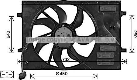 Prasco AI7525 - Fan, radiator car-mod.net