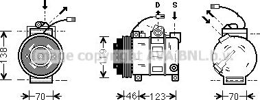 Prasco AIAK015 - Compressor, air conditioning car-mod.net