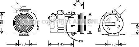 Prasco AIAK011 - Compressor, air conditioning car-mod.net