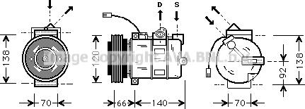 Prasco AIAK150 - Compressor, air conditioning car-mod.net