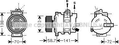 Prasco AIAK279 - Compressor, air conditioning car-mod.net
