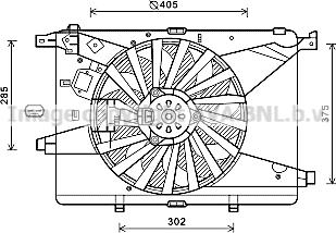 Prasco AL7516 - Fan, radiator car-mod.net