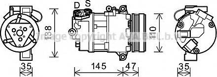 Prasco BWK395 - Compressor, air conditioning car-mod.net