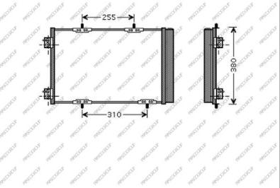 Prasco CI305C003 - Condenser, air conditioning car-mod.net