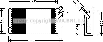 Prasco CN6129 - Heat Exchanger, interior heating car-mod.net