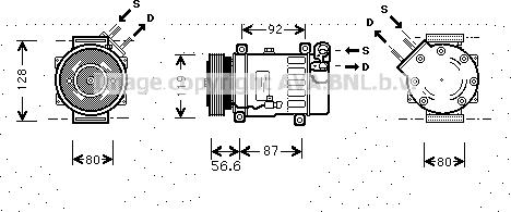 Prasco CNAK238 - Compressor, air conditioning car-mod.net
