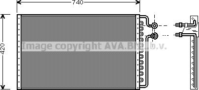Prasco CT5015 - Condenser, air conditioning car-mod.net