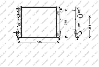 Prasco DA322R007 - Radiator, engine cooling car-mod.net