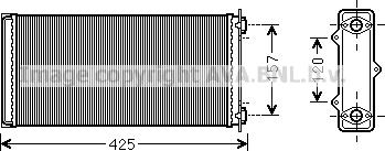 Prasco DF6037 - Heat Exchanger, interior heating car-mod.net