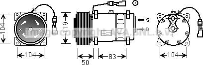Prasco DFAK057 - Compressor, air conditioning car-mod.net