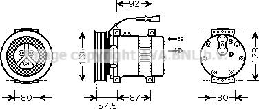 Prasco DFK033 - Compressor, air conditioning car-mod.net