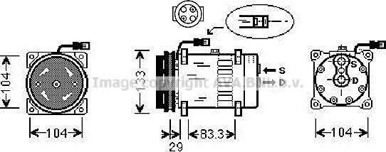 Prasco DFAK026 - Compressor, air conditioning car-mod.net