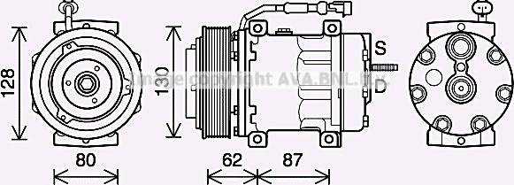 Prasco DFAK073 - Compressor, air conditioning car-mod.net