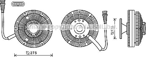 Prasco DFC067 - Clutch, radiator fan car-mod.net