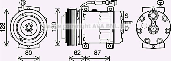 Prasco DFK073 - Compressor, air conditioning car-mod.net