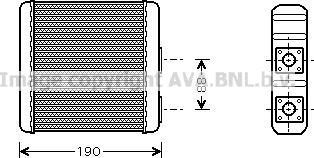 Prasco DN6139 - Heat Exchanger, interior heating car-mod.net