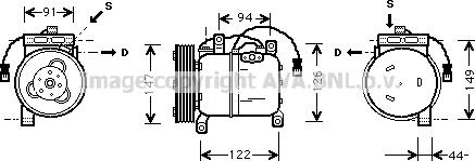 Prasco DNK004 - Compressor, air conditioning car-mod.net