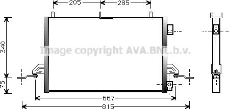 Prasco FD5242 - Condenser, air conditioning car-mod.net