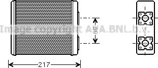 Prasco FD6362 - Heat Exchanger, interior heating car-mod.net