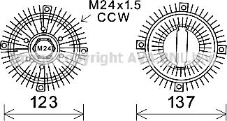Prasco FDC449 - Clutch, radiator fan car-mod.net