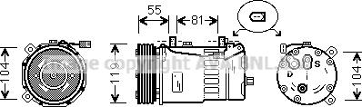 Prasco FDK321 - Compressor, air conditioning car-mod.net