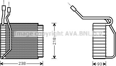 Prasco FDV110 - Evaporator, air conditioning car-mod.net