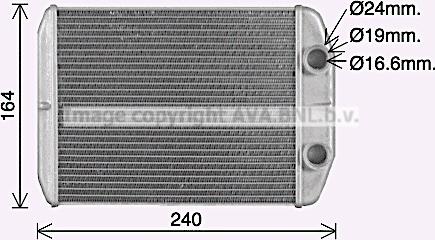 Prasco FT6476 - Heat Exchanger, interior heating car-mod.net