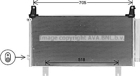 Prasco HD5323D - Condenser, air conditioning car-mod.net