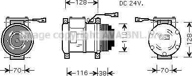 Prasco IVK072 - Compressor, air conditioning car-mod.net