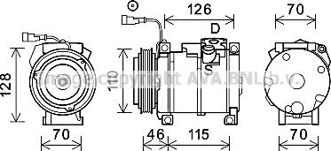 Prasco IVK135 - Compressor, air conditioning car-mod.net