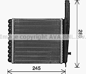 Prasco LA6029 - Heat Exchanger, interior heating car-mod.net