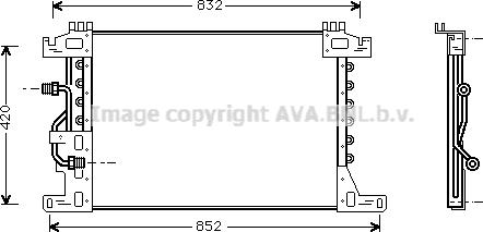 Prasco MEA5144 - Condenser, air conditioning car-mod.net