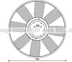 Prasco MEB274 - Fan Wheel, engine cooling car-mod.net