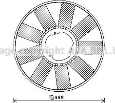 Prasco MEB276 - Fan Wheel, engine cooling car-mod.net