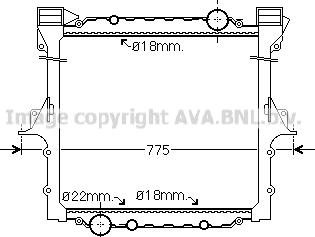 Prasco MN2058 - Radiator, engine cooling car-mod.net