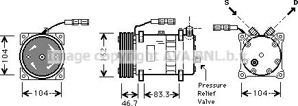 Prasco MNK048 - Compressor, air conditioning car-mod.net