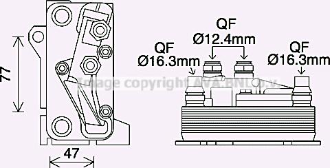 Prasco MS3714 - Oil Cooler, automatic transmission car-mod.net