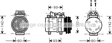 Prasco MSK083 - Compressor, air conditioning car-mod.net