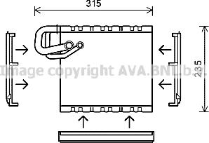 Prasco MSV550 - Evaporator, air conditioning car-mod.net
