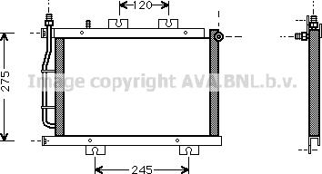 Prasco MT5108 - Condenser, air conditioning car-mod.net