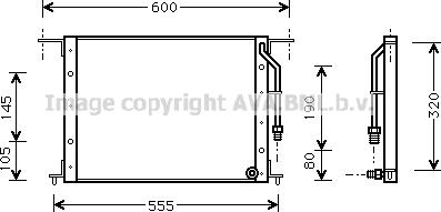 Prasco MT5120 - Condenser, air conditioning car-mod.net